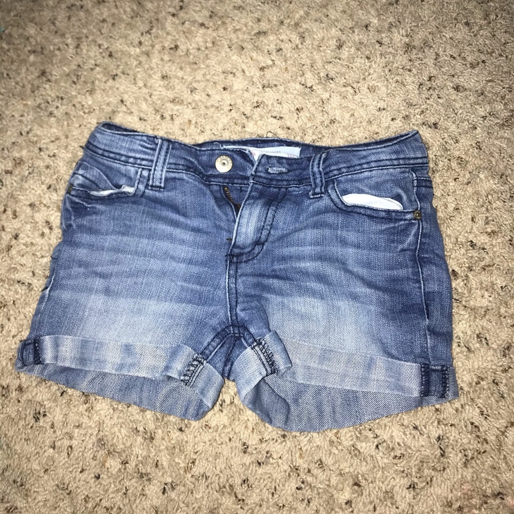 American flag blue jean shorts, size 10